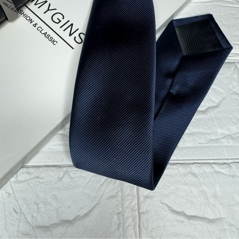 Navy Blue Tie and Black/Brown Belt Set for Kids 8yo